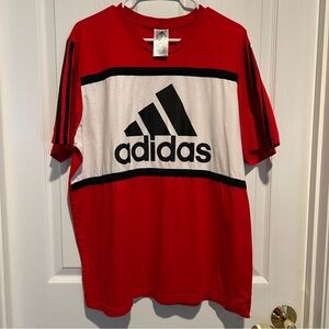 Adidas Red and Black Logo T-Shirt